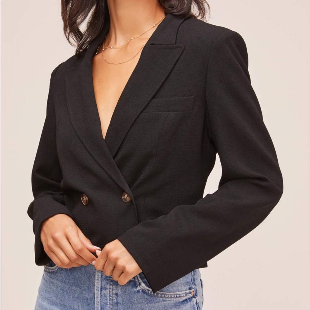 Cropped double breasted blazer NWT